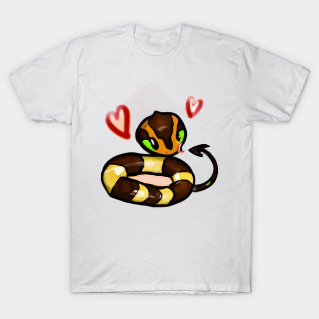 Cute Anaconda Drawing T-Shirt by Play Zoo